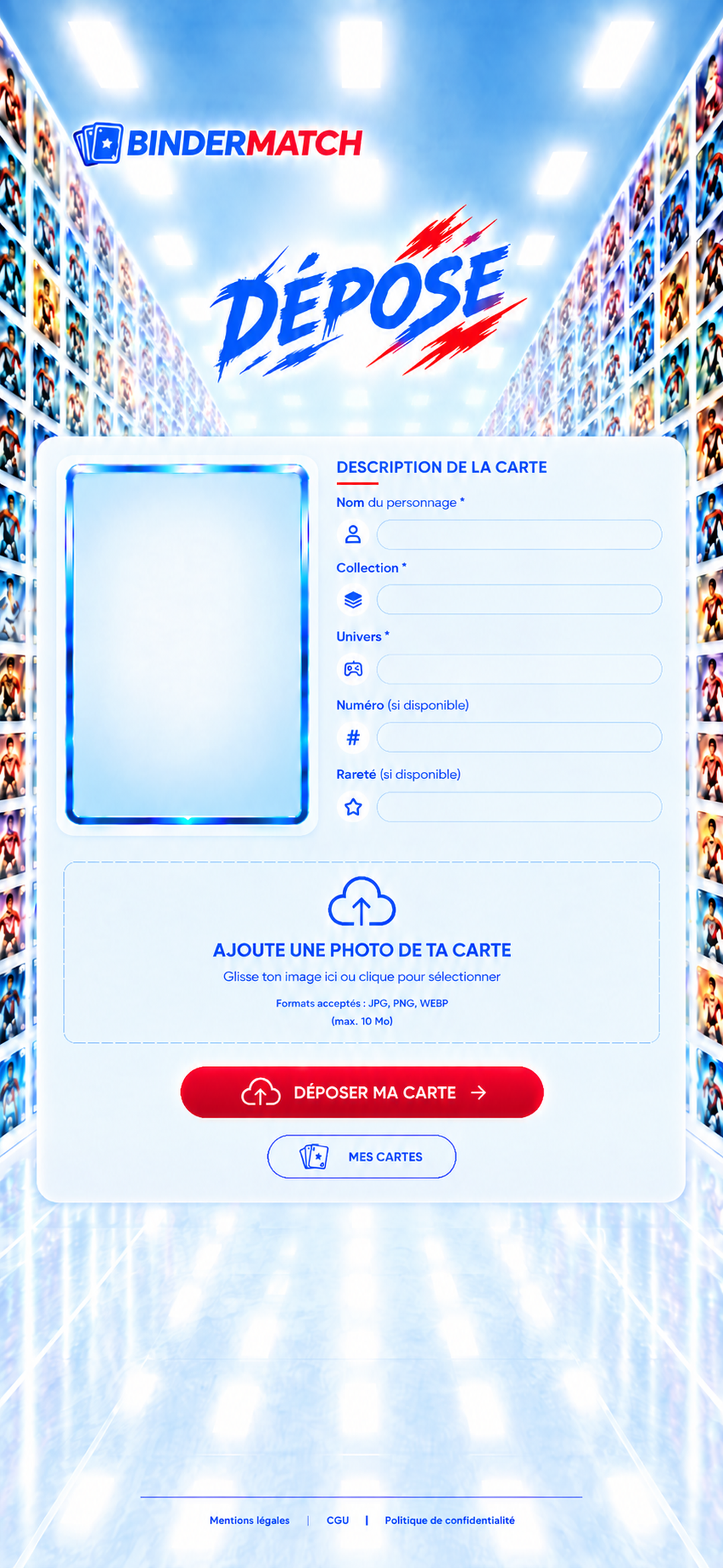 BinderMatch - Dépose ta carte